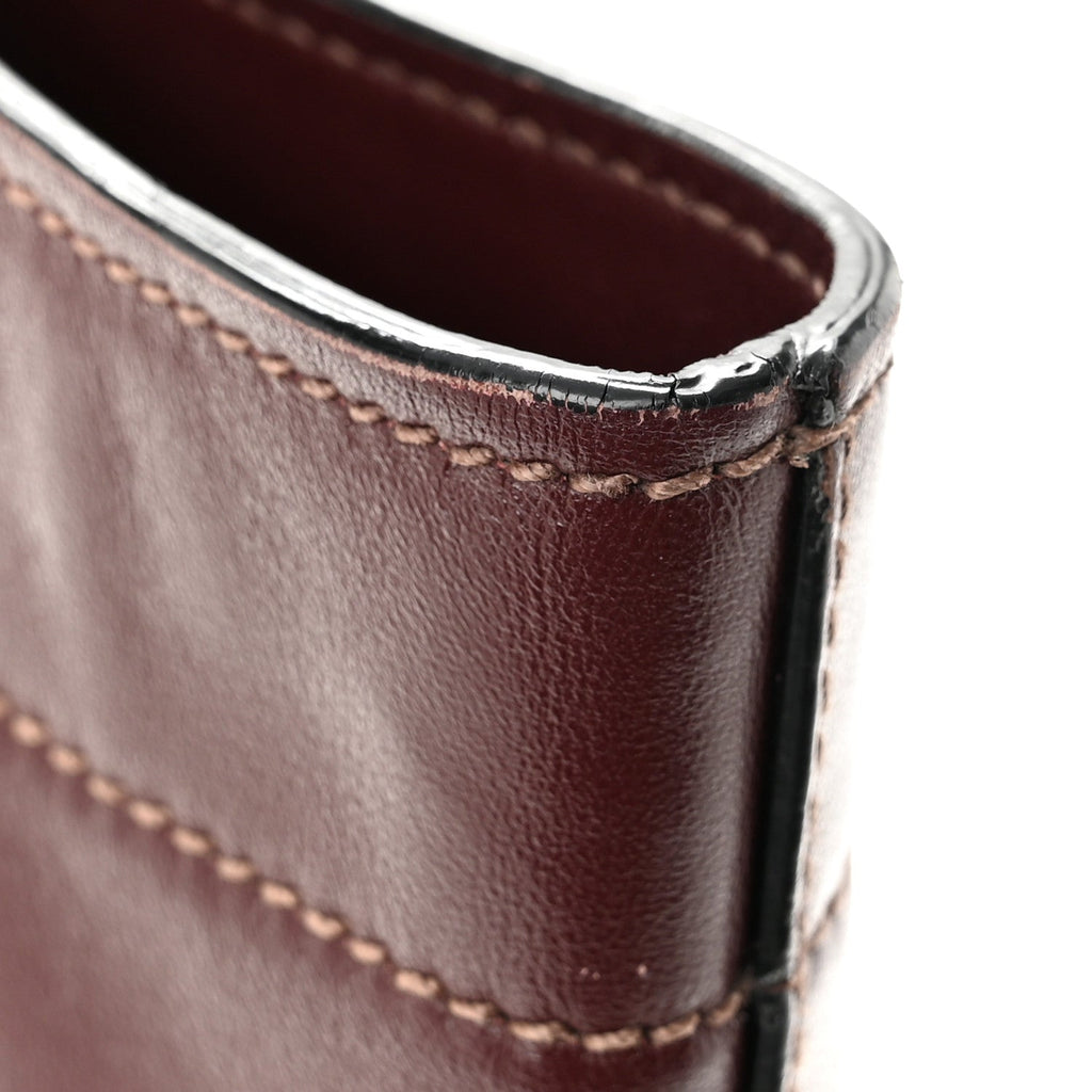 Vitello Soft Shopping Tote Burgundy