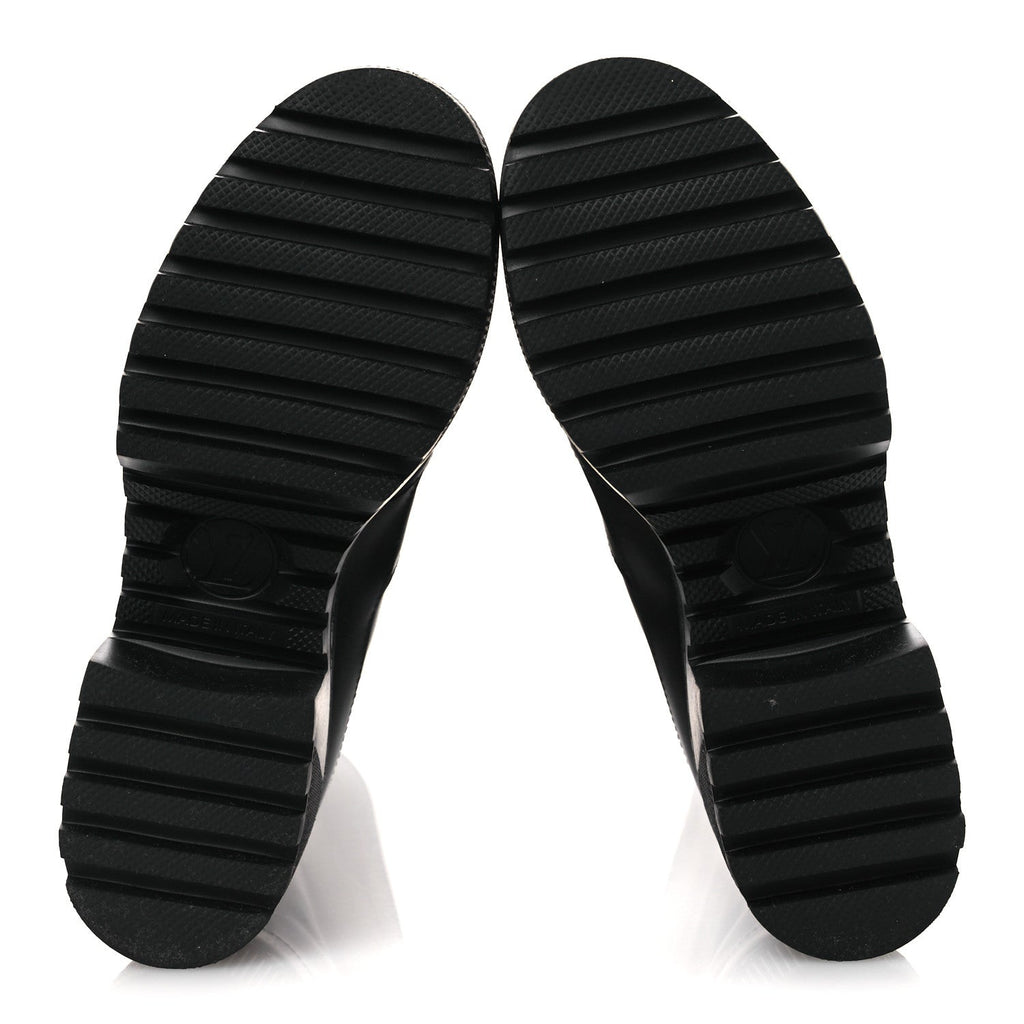 Calfskin Laureate Platform High Boots 36 Black