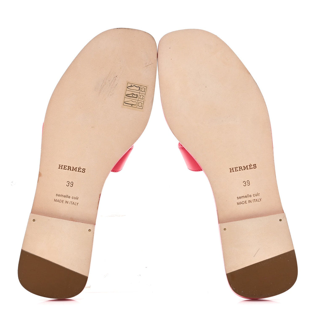 Calfskin Oran Sandals 39 Rose Mexico