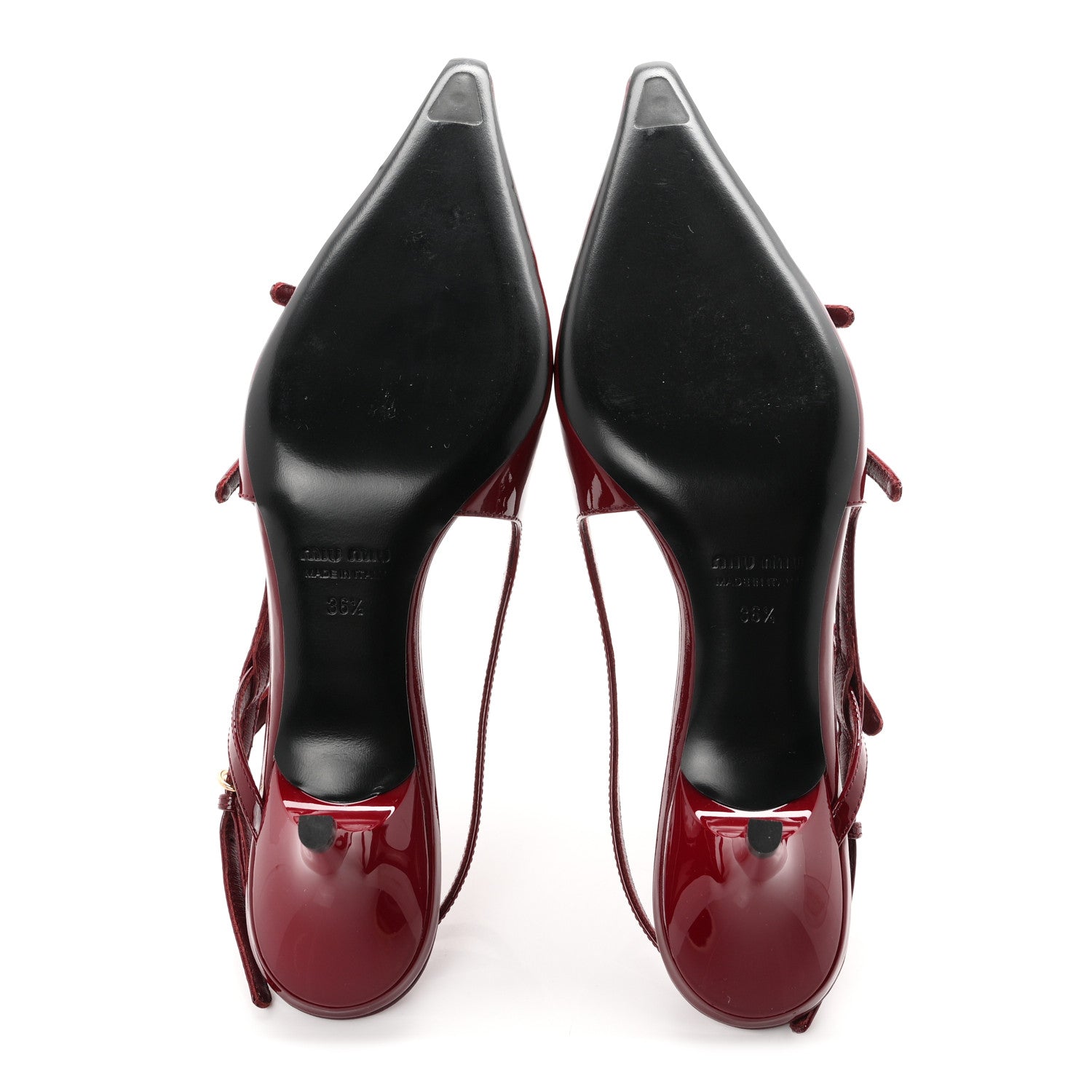 Vernice Buckle 55mm Slingback Pumps 36.5 Porpora