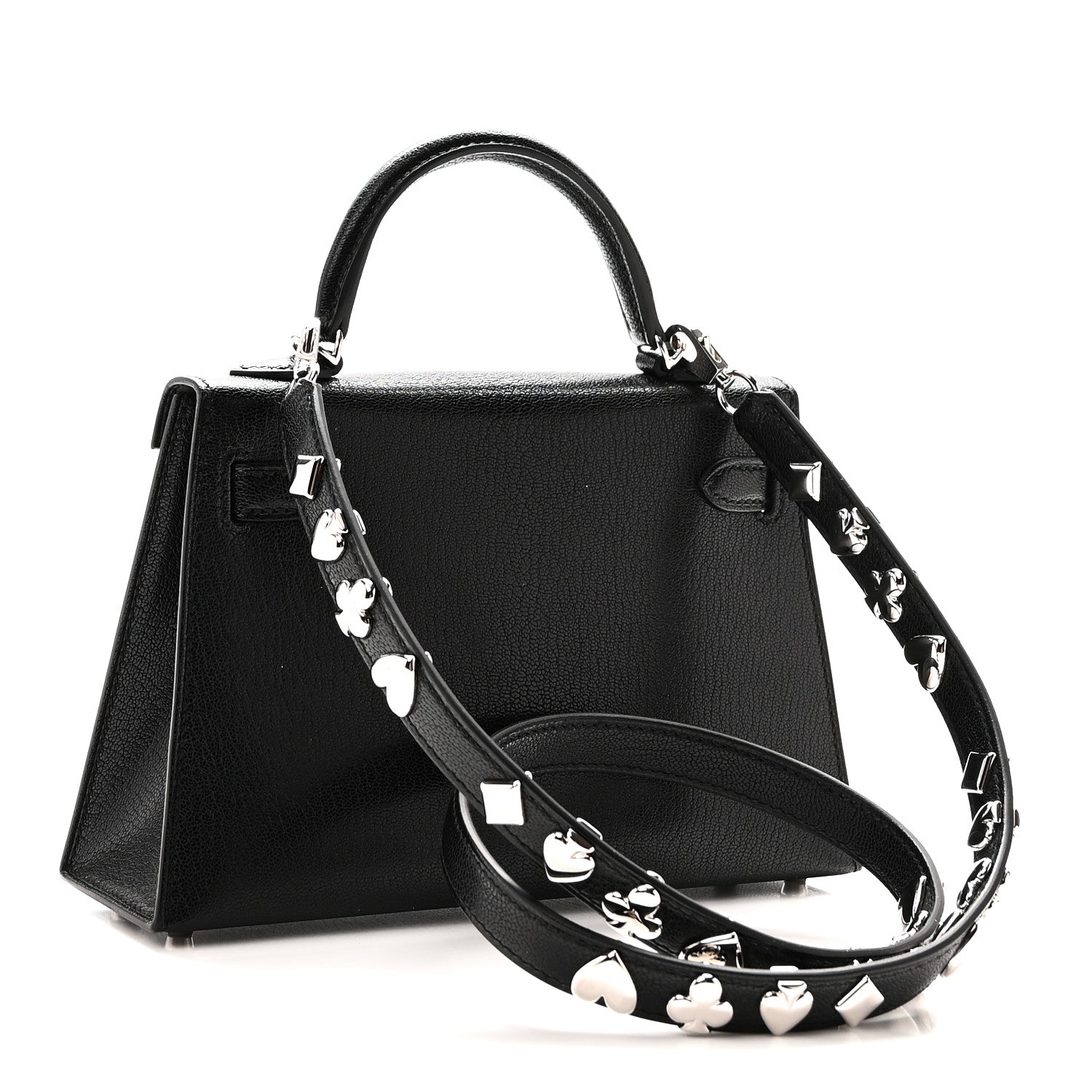 Chevre Chamkila Clou de Coeur Mini Kelly Sellier 20 Black