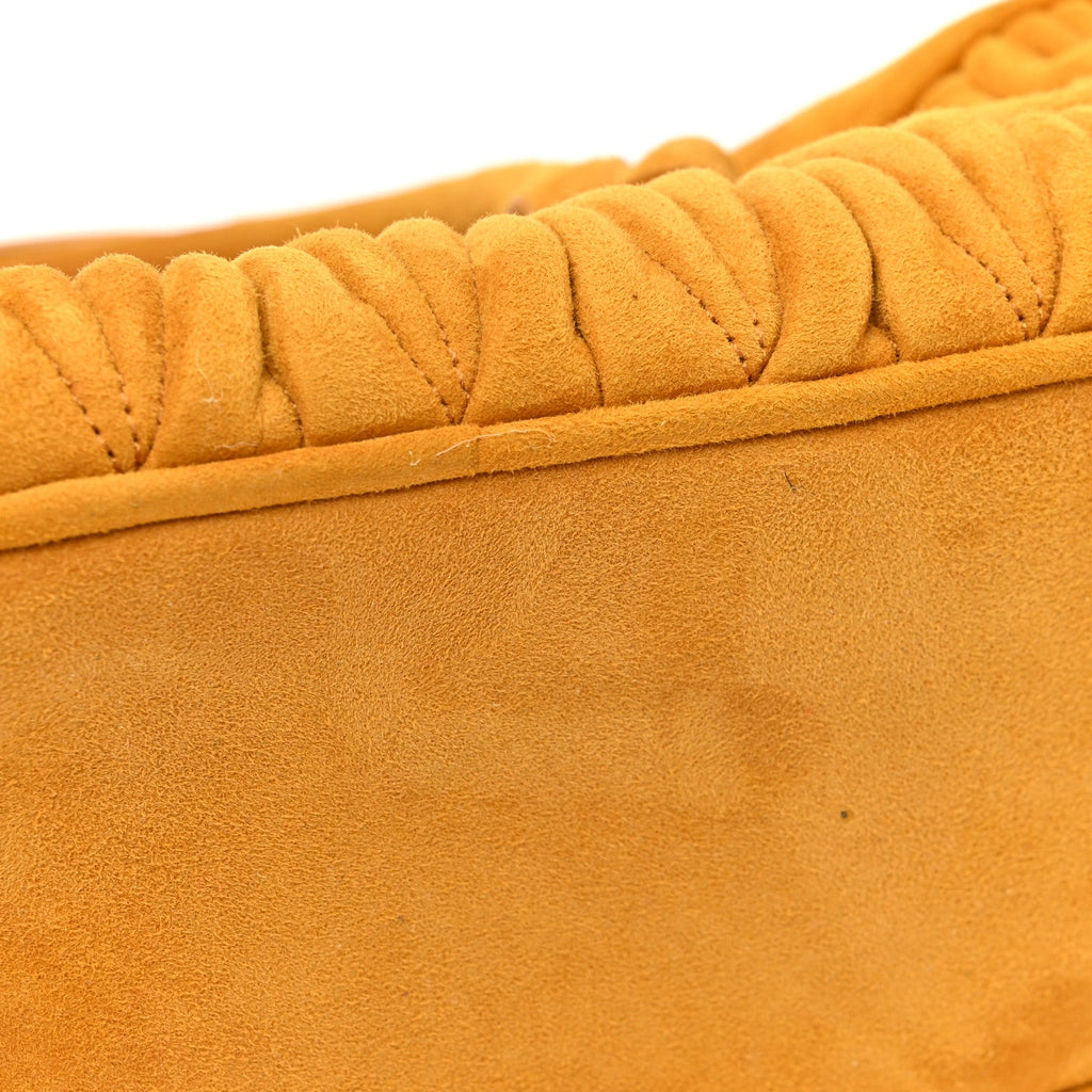 Suede Matelasse Large Arcadie Top Handle Bag Whiskey