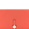Togo Dogon Recto Verso Wallet Orange Poppy Rose Candy