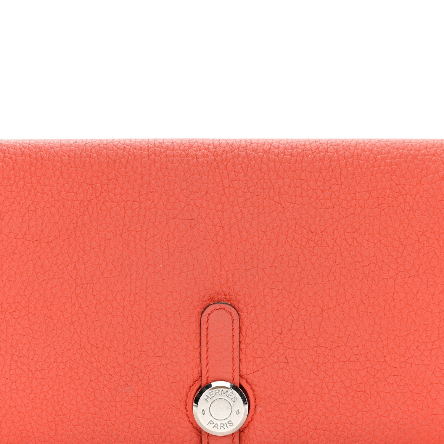 Togo Dogon Recto Verso Wallet Orange Poppy Rose Candy