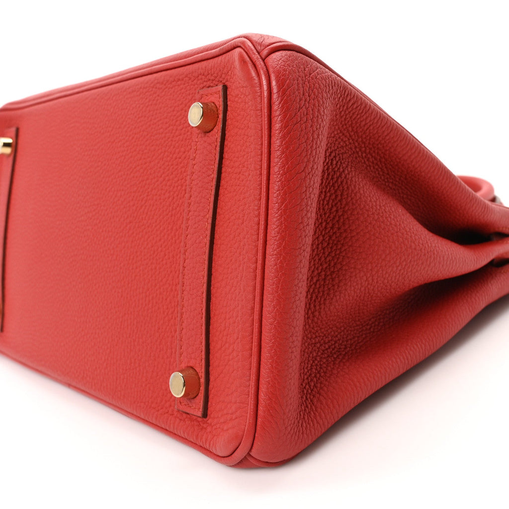 Taurillon Clemence Birkin 30 Rouge Casaque