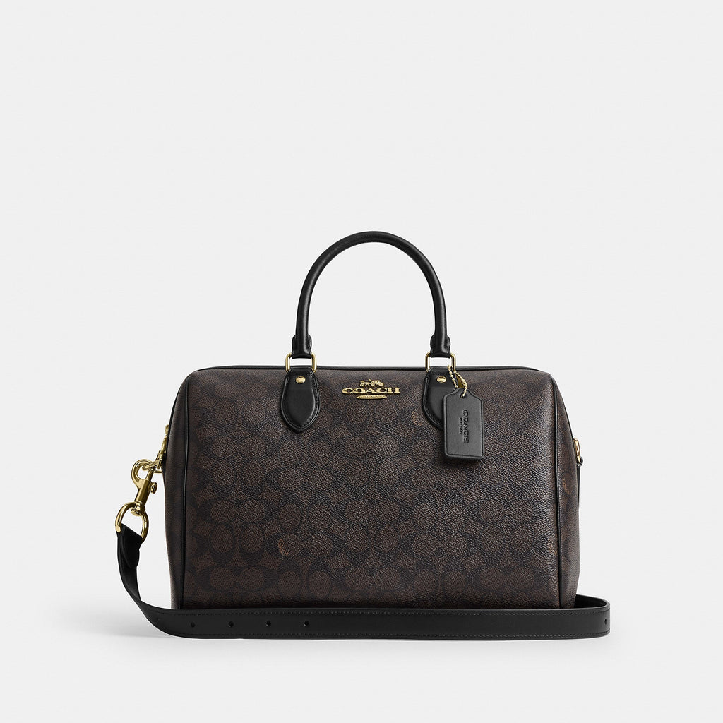 Coach Outlet Rowan Large Satchel Bag In Signature Canvas