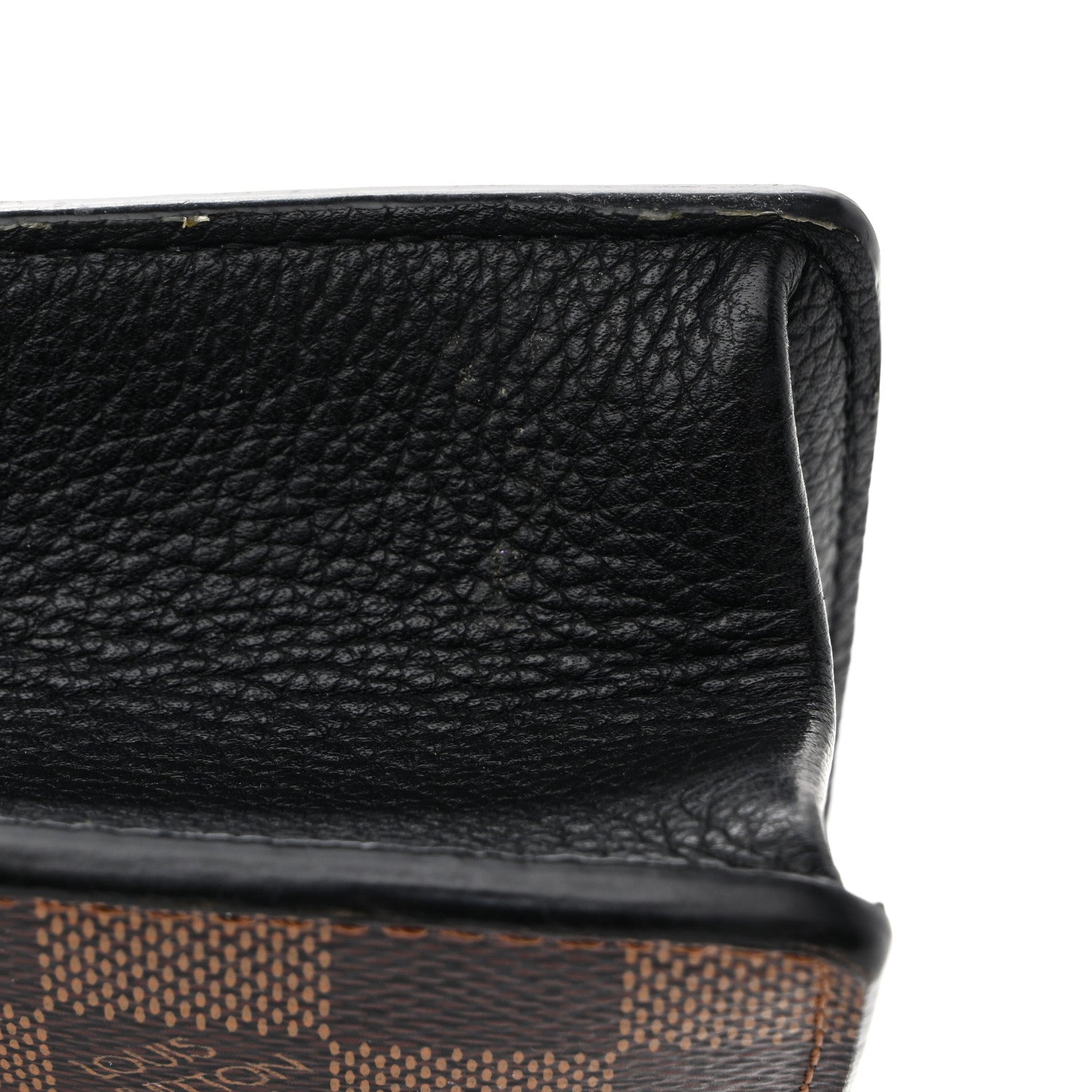 Damier Ebene Vavin Chain Wallet Black