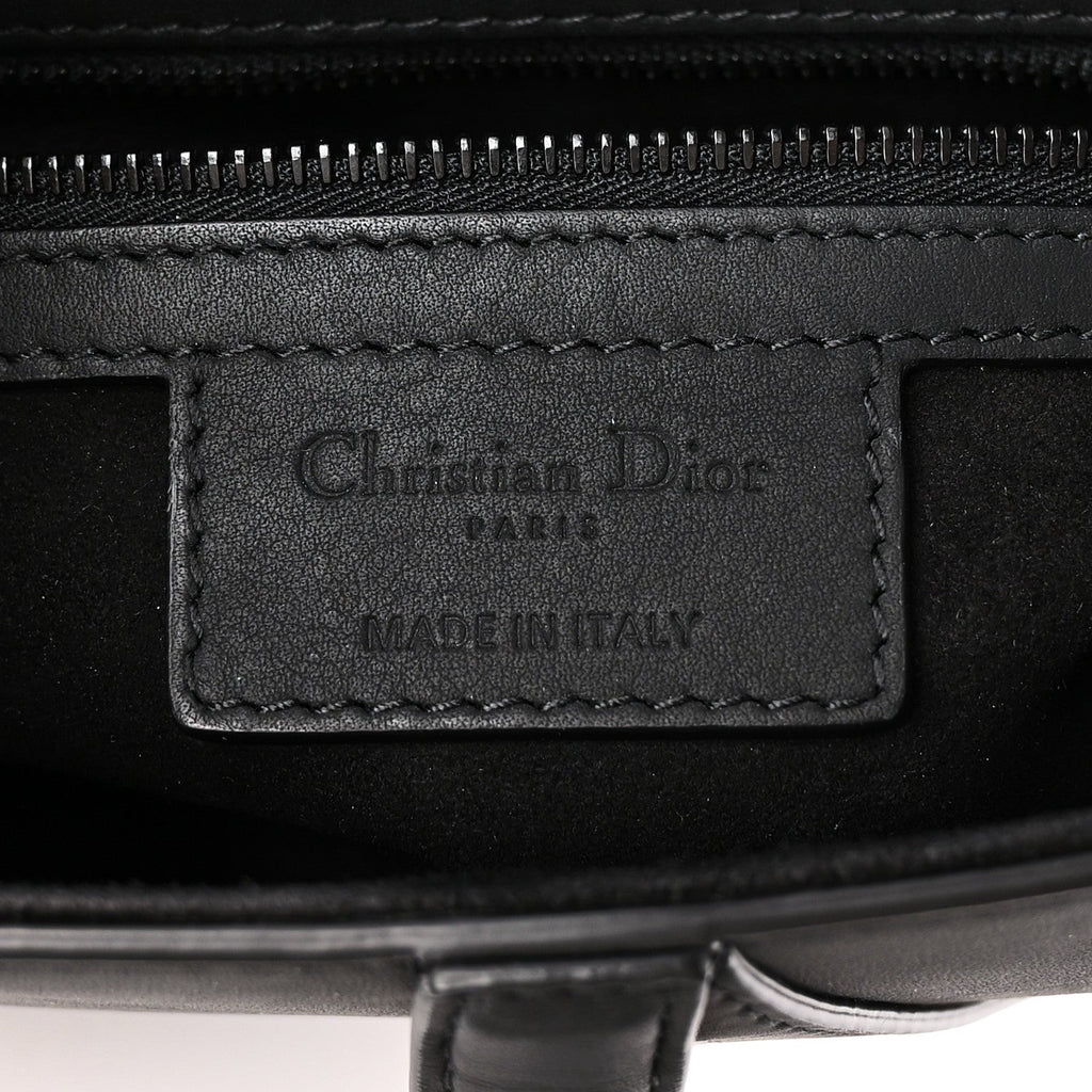 Ultra Matte Calfskin Saddle Bag Black