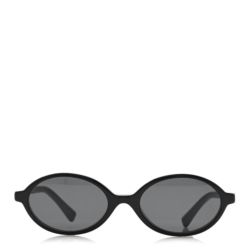 Acetate Oval Regard Sunglasses SMU04Z Black