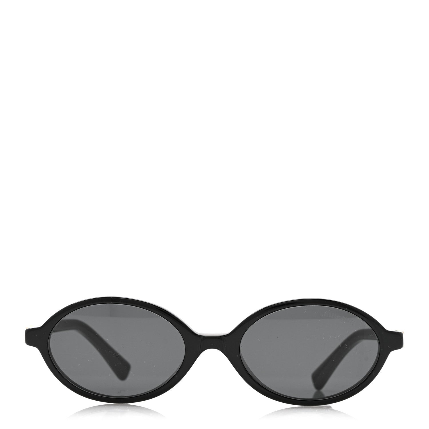 Acetate Oval Regard Sunglasses SMU04Z Black