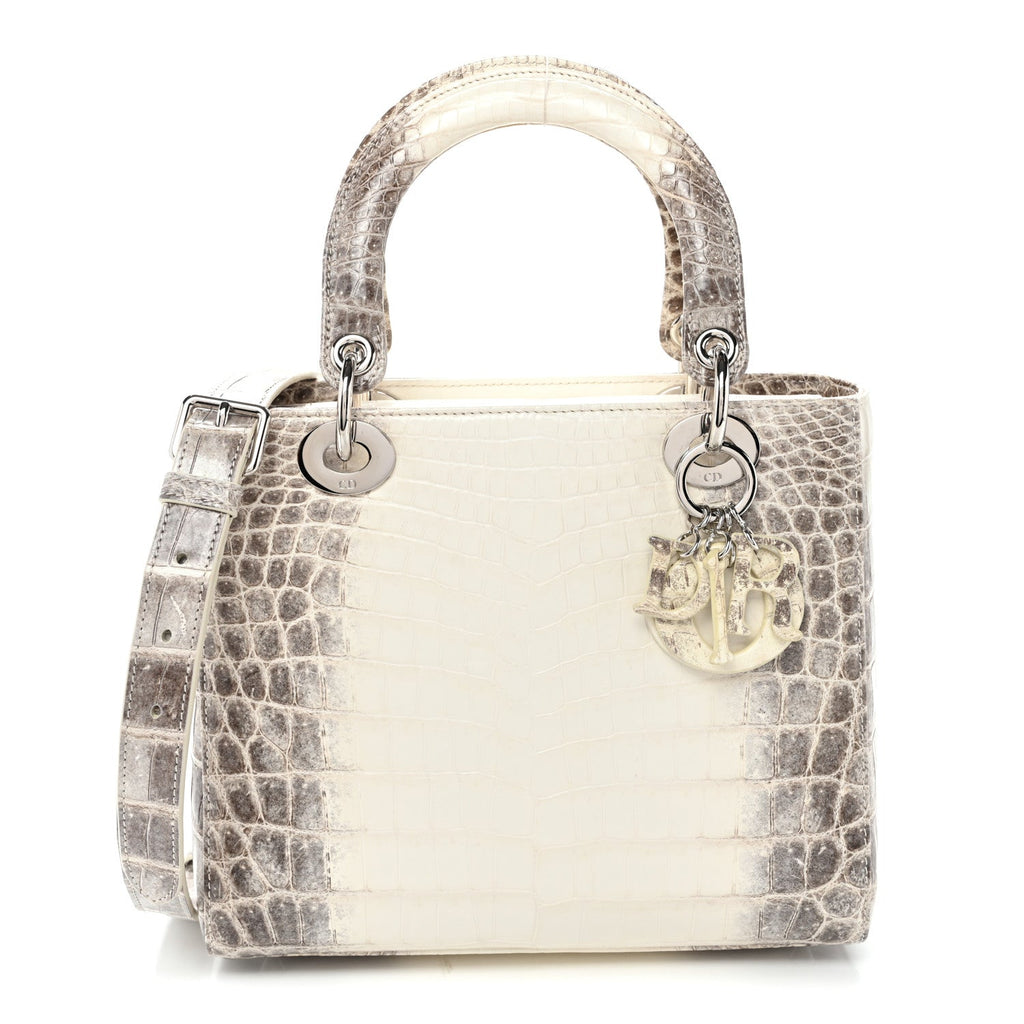 Niloticus Crocodile Himalaya Medium Lady Dior Latte