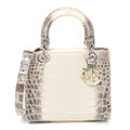 Niloticus Crocodile Himalaya Medium Lady Dior Latte