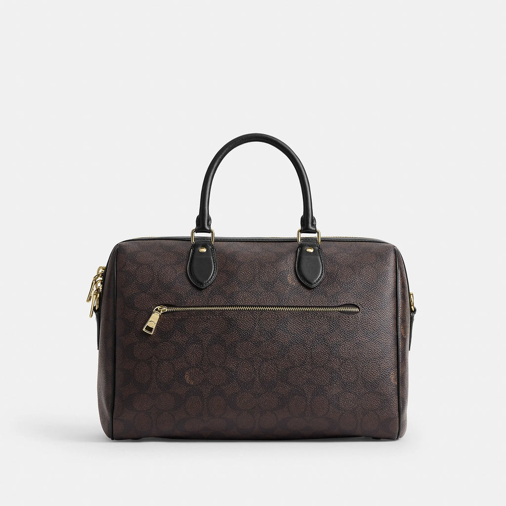 Coach Outlet Rowan Large Satchel Bag In Signature Canvas