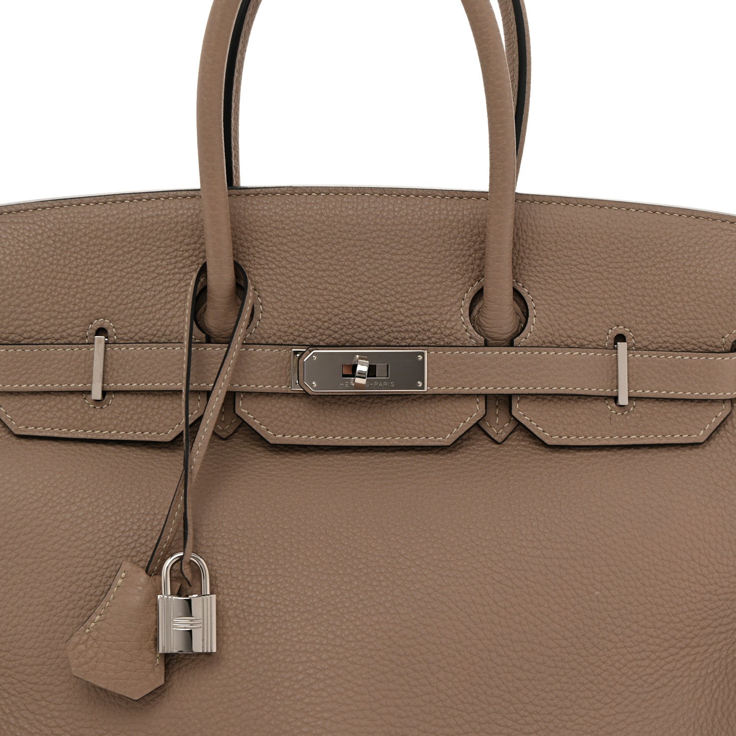 Togo Horseshoe Birkin 35 Gris Tourterelle Etoupe