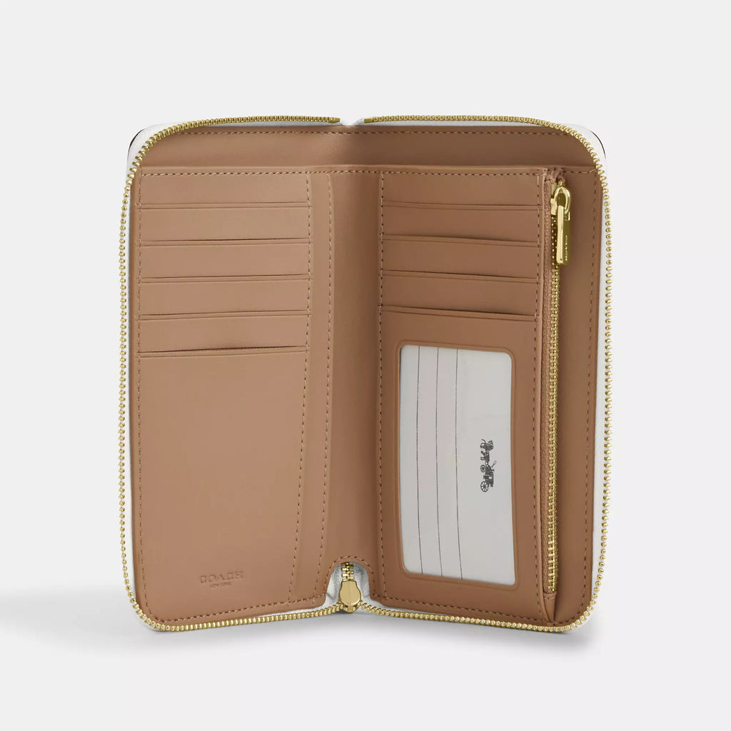 Coach Outlet Medium Id Zip Wallet In Signature Canvas
