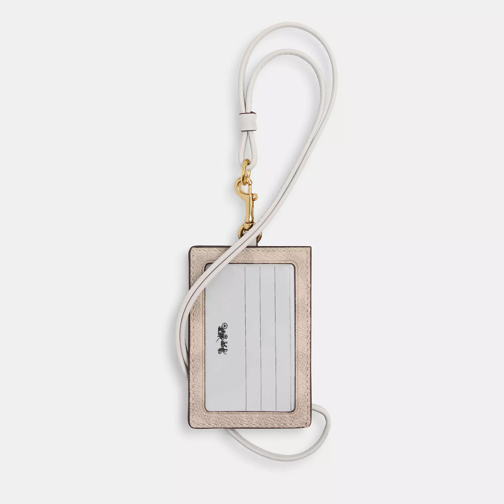 Coach Outlet Id Lanyard In Signaure Canvas