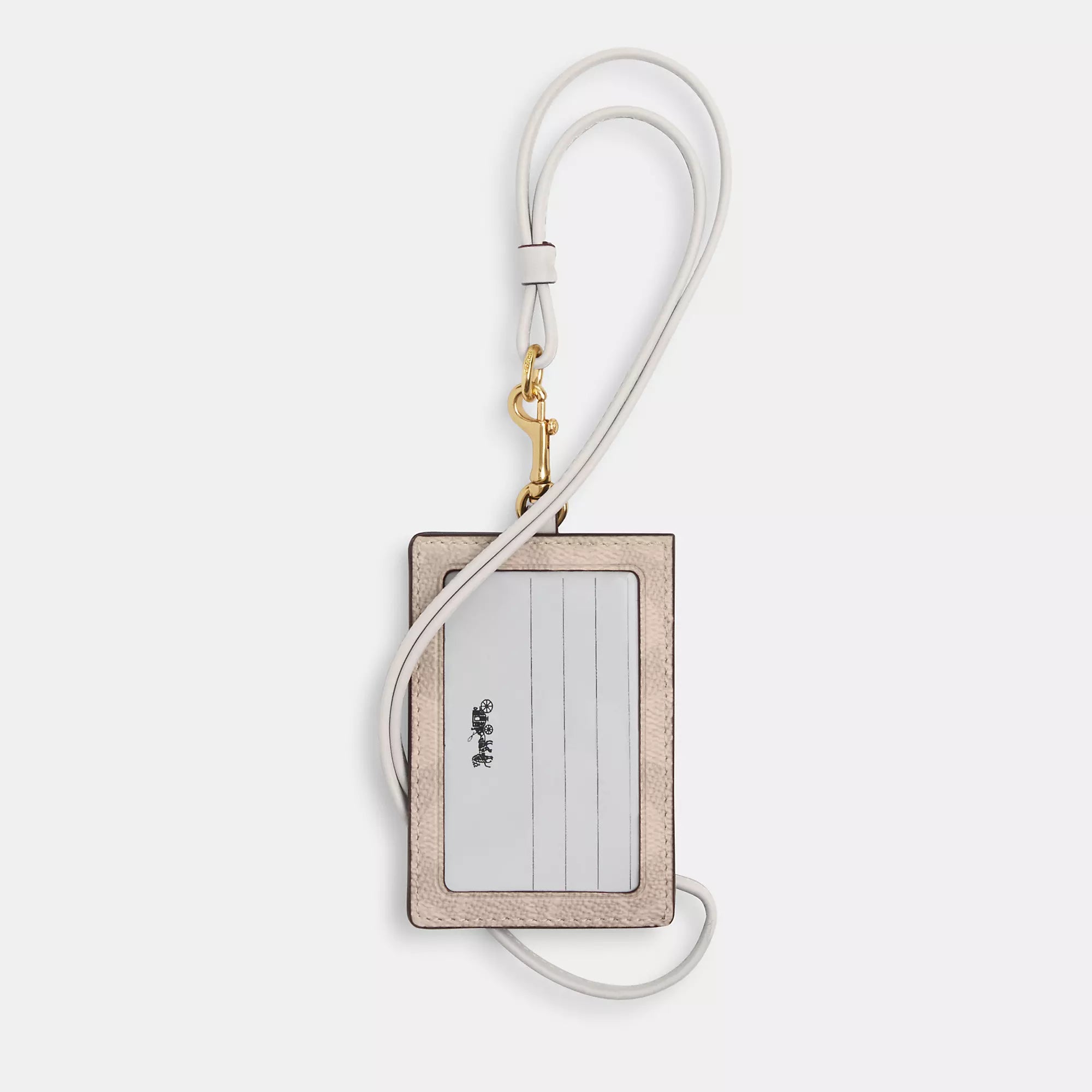 Coach Outlet Id Lanyard In Signaure Canvas