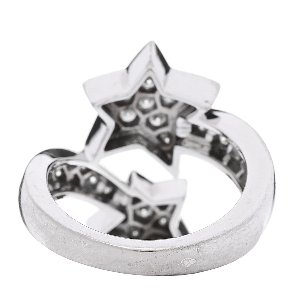 18K White Gold Diamond Comete Geode Ring 50 5.25