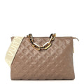 Lambskin Embossed Monogram Coussin MM Taupe
