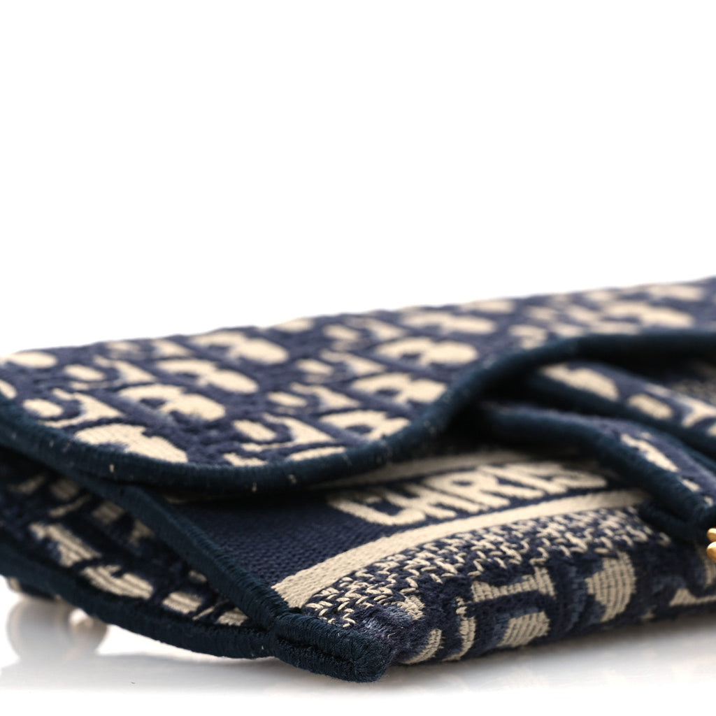 Oblique Slim Saddle Pouch Blue