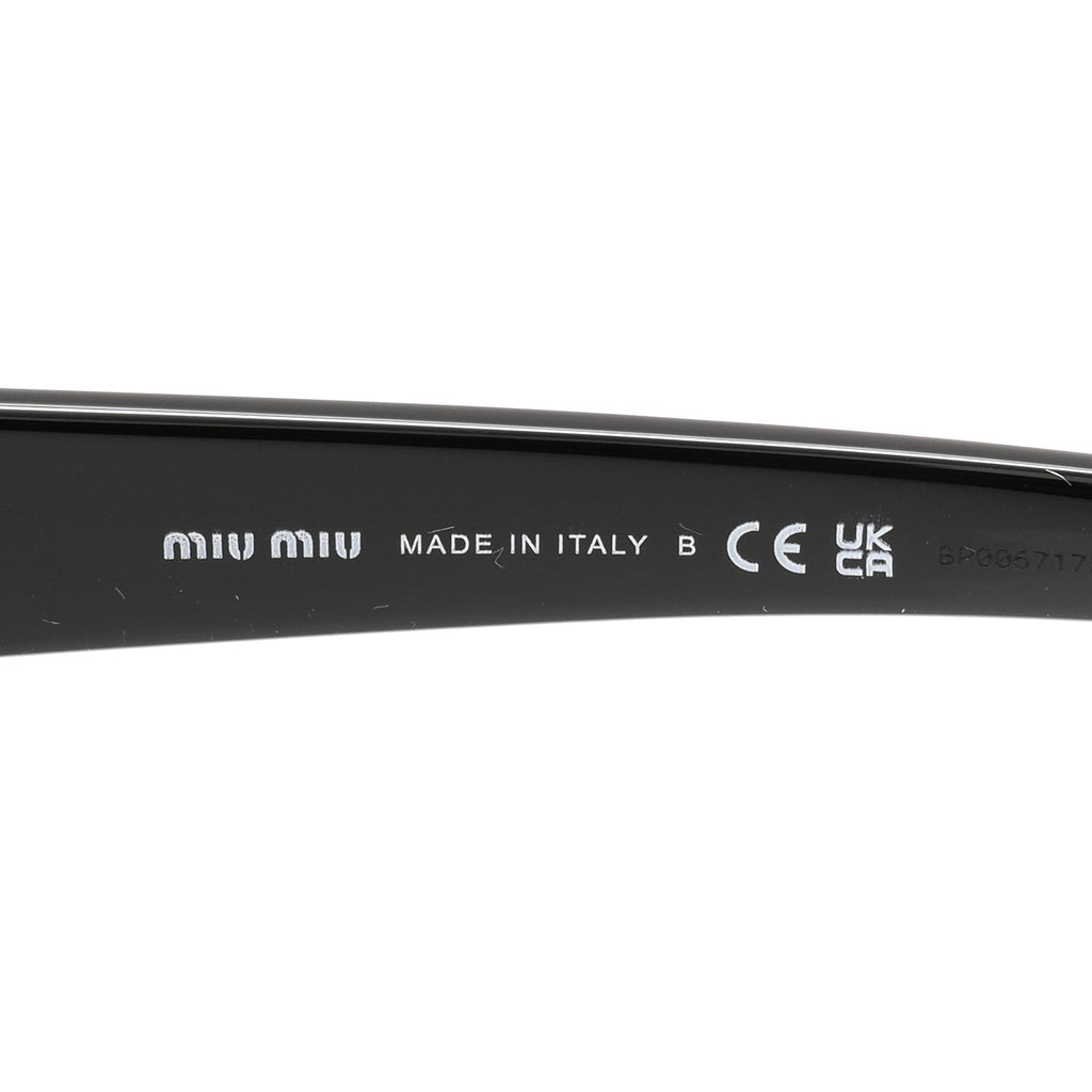 Acetate Oval Reverie Sunglasses SMU B09 Black