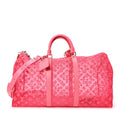 Monogram Fluo See Through Keepall Bandouliere 50 Rose