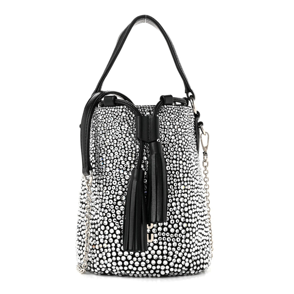 Raso Crystal Starlight Bucket Bag Black