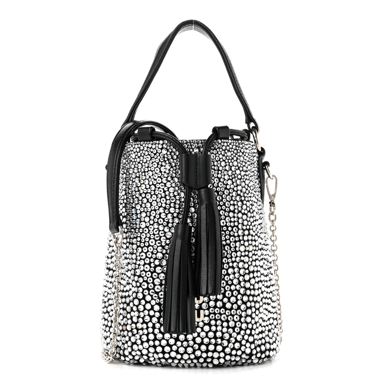 Raso Crystal Starlight Bucket Bag Black