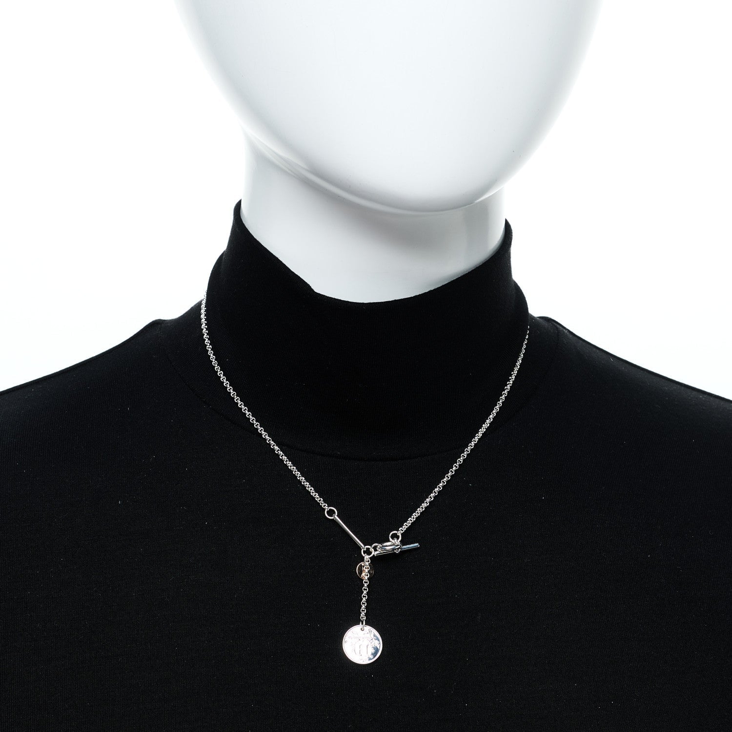 Sterling Silver 18K Rose Gold PM Ex-Libris Pendant Necklace