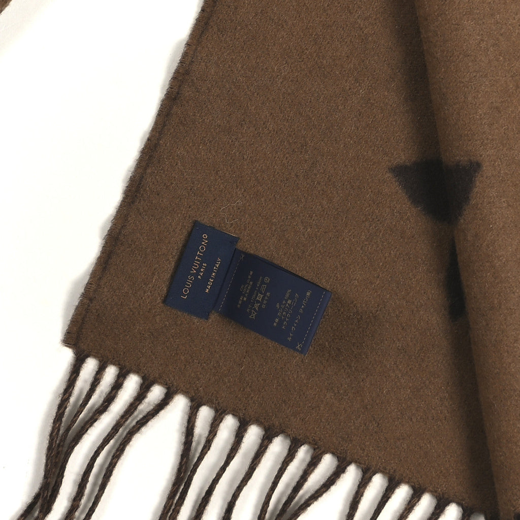 Cashmere Monogram Reykjavik Scarf Dark Brown