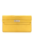 Matte Alligator Kelly Longue Wallet Mimosa