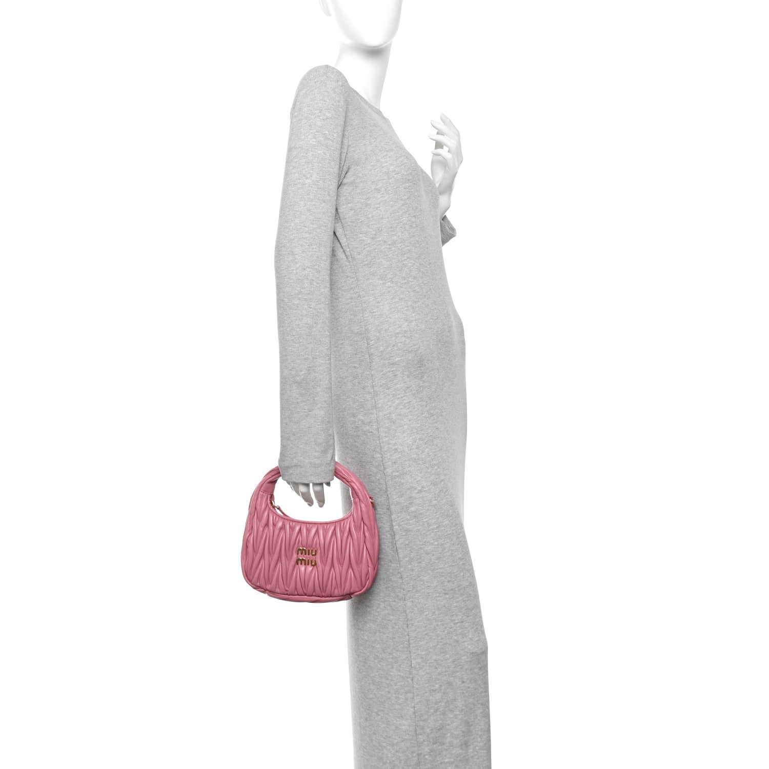 Nappa Matelasse Small Wander Hobo Pink