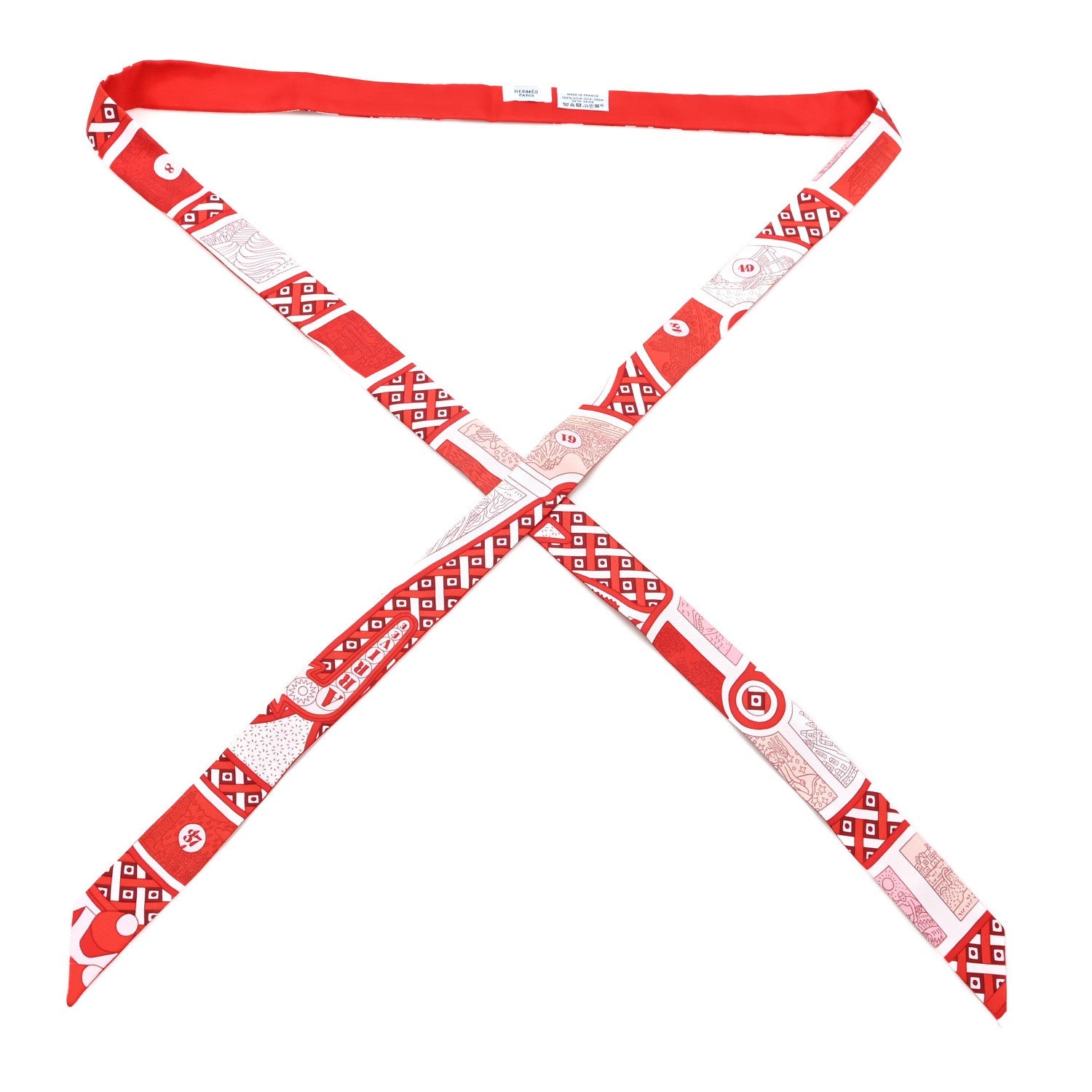 Silk Le Tour Du Monde Twillon Rouge Rose Rouge Coquelicot