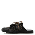 X NEW BALANCE Bleached Calfskin 530 SL Slip-On Sneakers Mules 37 Black
