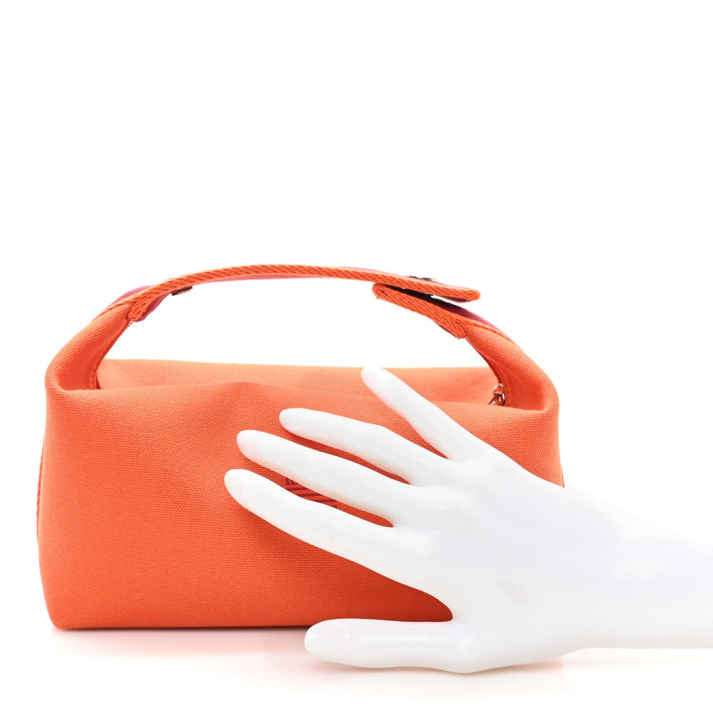 Canvas Small Bride-A-Brac Pouch Orange Burgundy