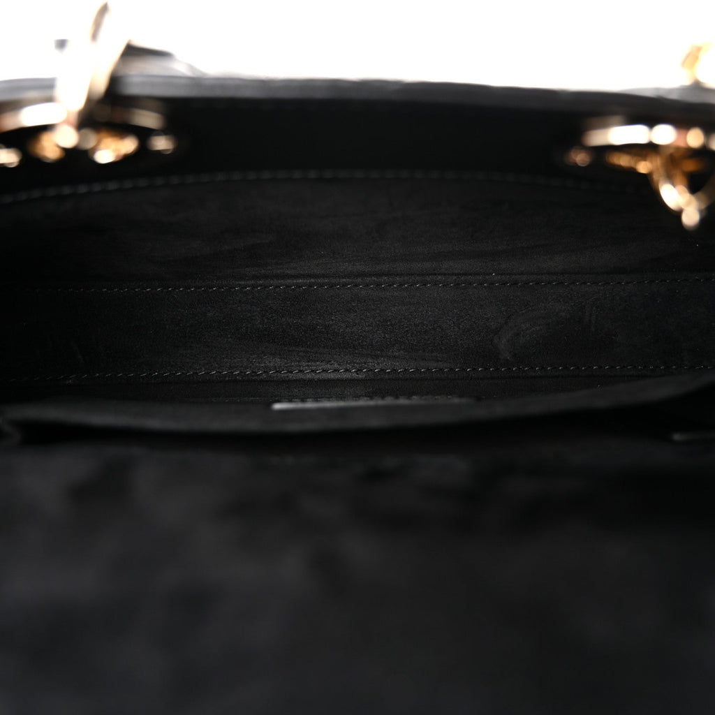 Lambskin Cannage Small Lady D-Joy Black