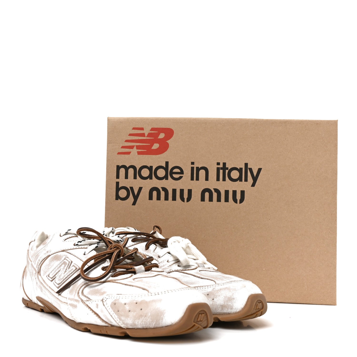 X NEW BALANCE Bleached Calfskin 530 SL Sneakers 42 White