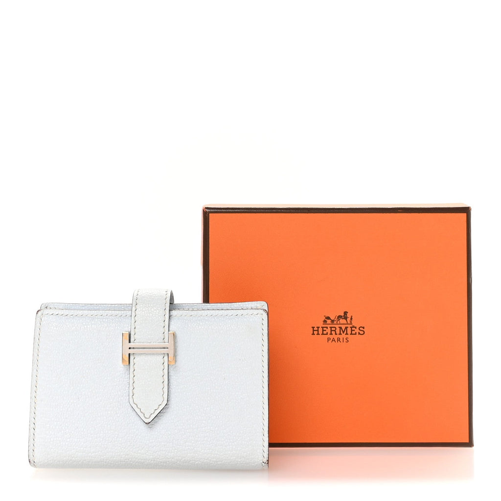 Chevre Mysore Mini Bearn Wallet Bleu Brume