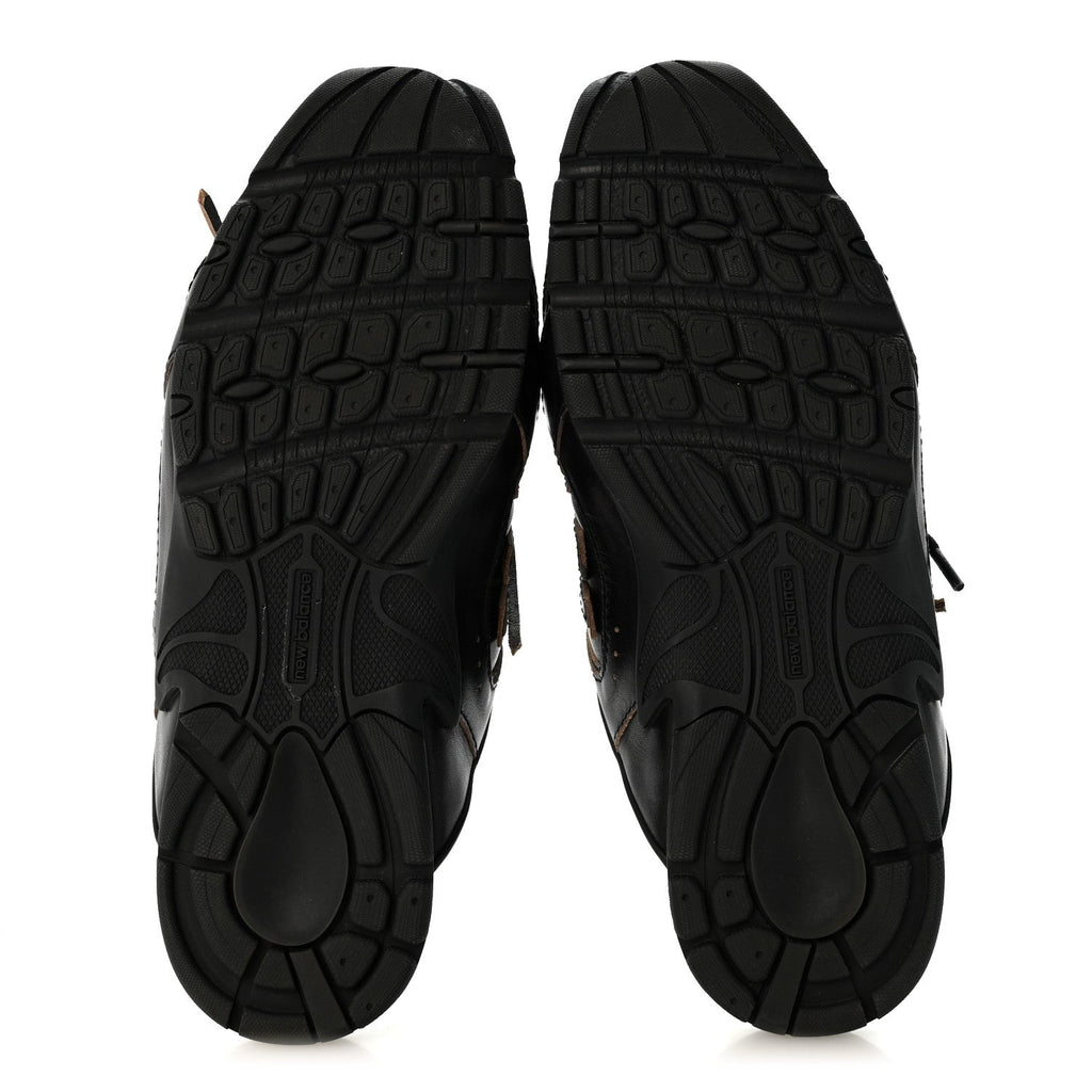 X NEW BALANCE Bleached Calfskin 530 SL Slip-On Sneakers Mules 37 Black