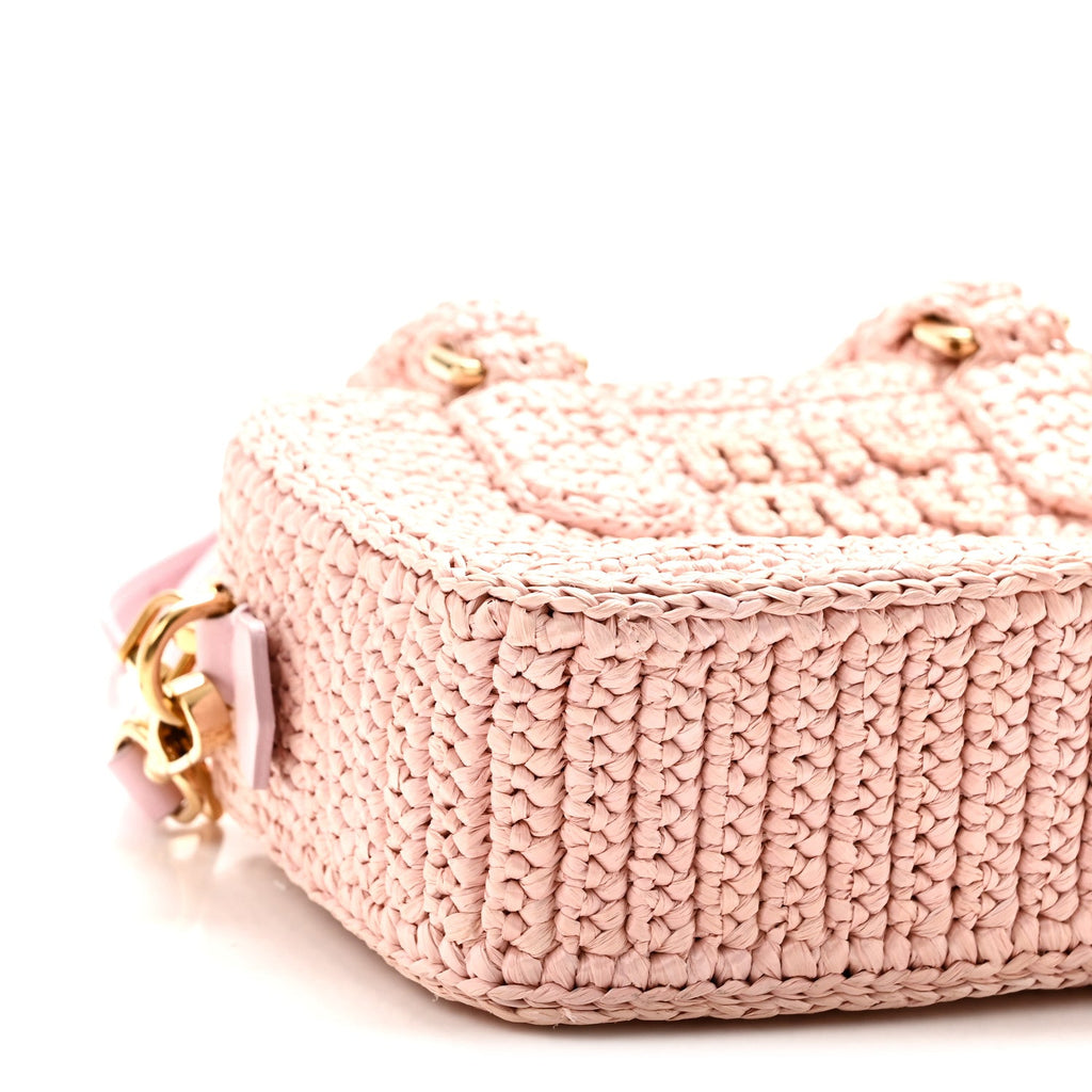 Crochet Calfskin S Narrow Arcadie Alabaster Pink