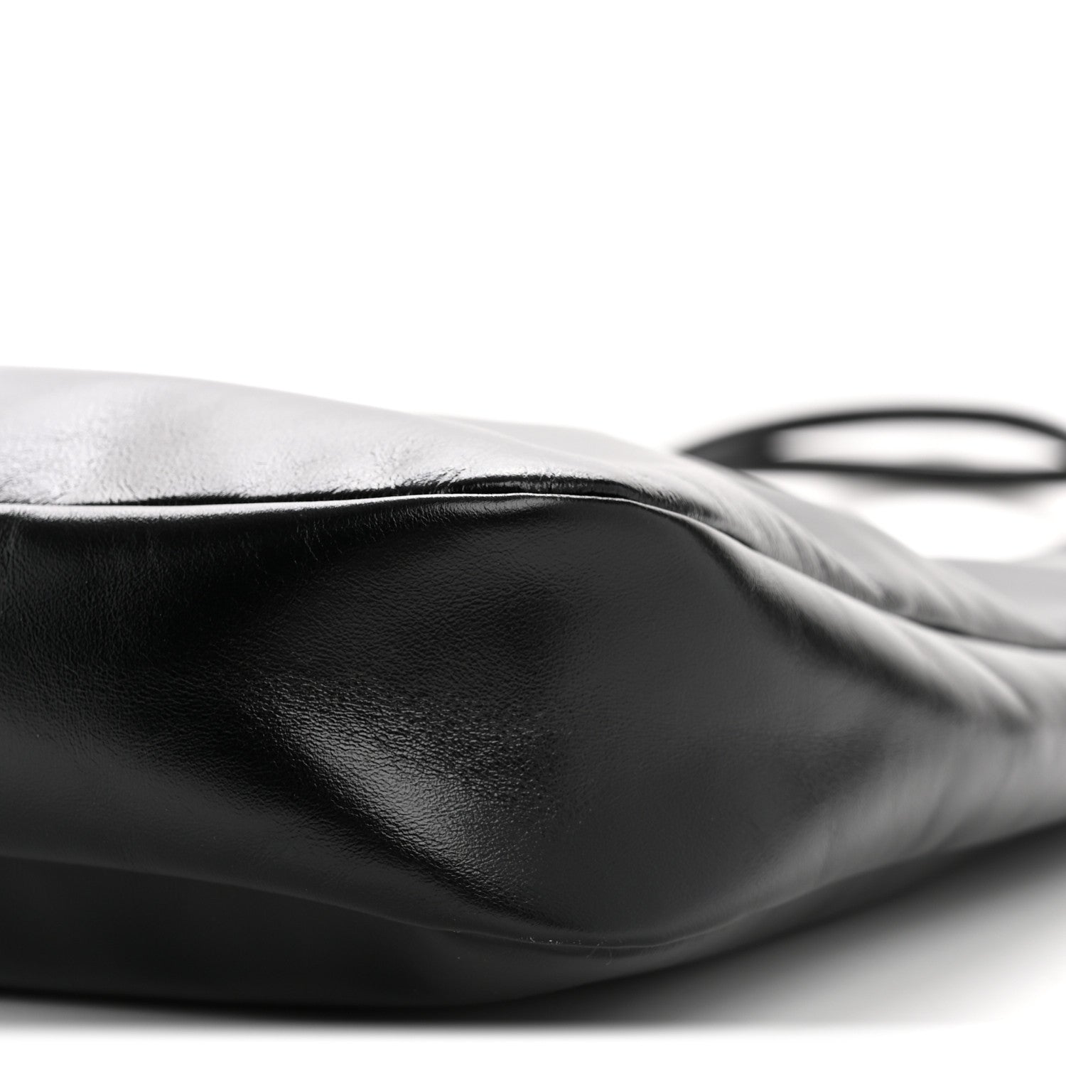 Shiny Softy Calfskin Ivy Bag Black