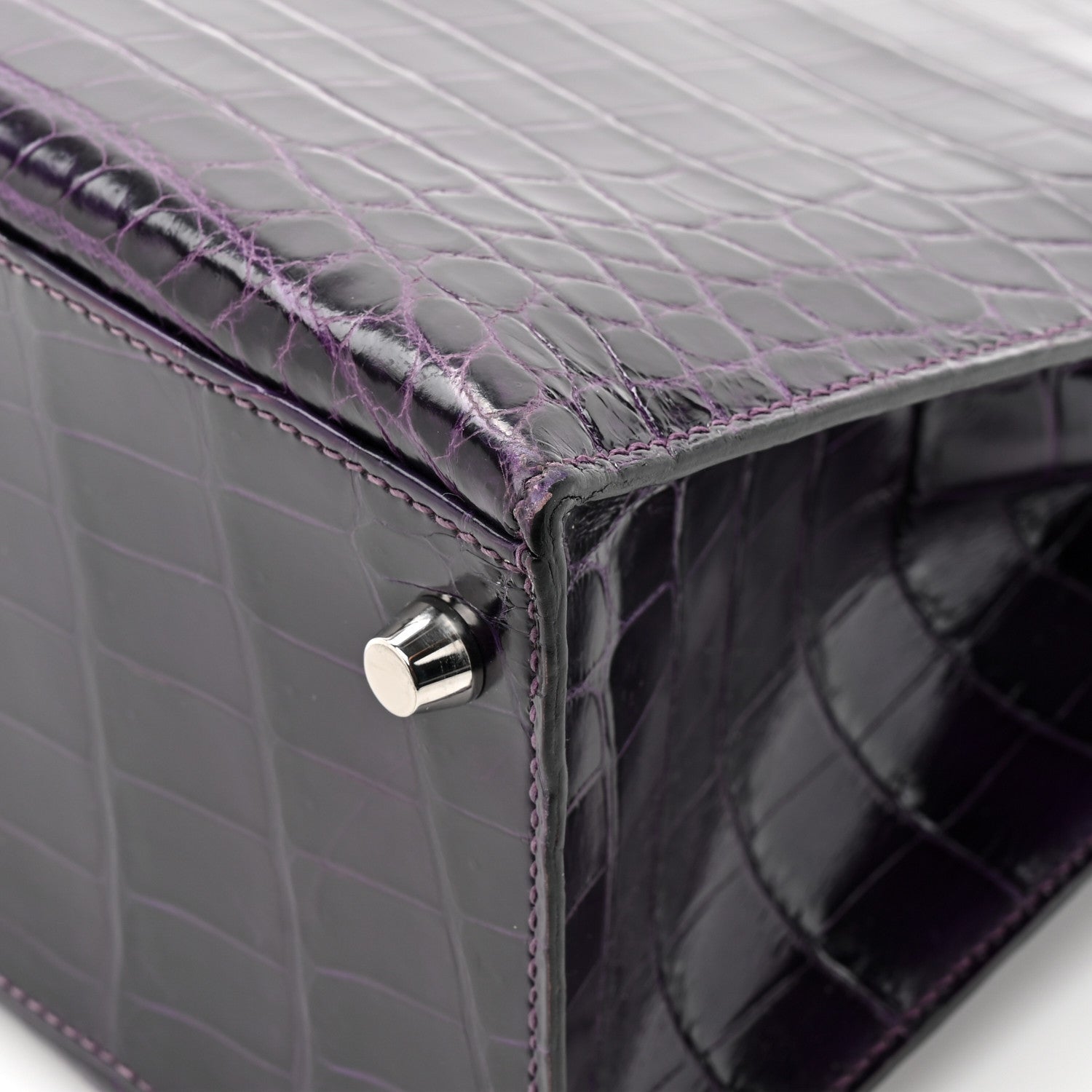 Shiny Niloticus Crocodile Kelly Sellier 28 Amethyst