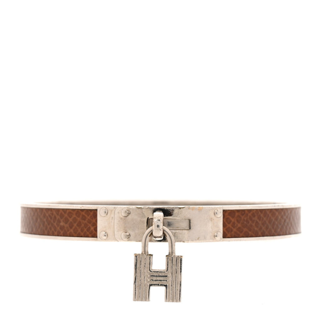 Lizard Kelly Lock Cadena Bracelet Brown