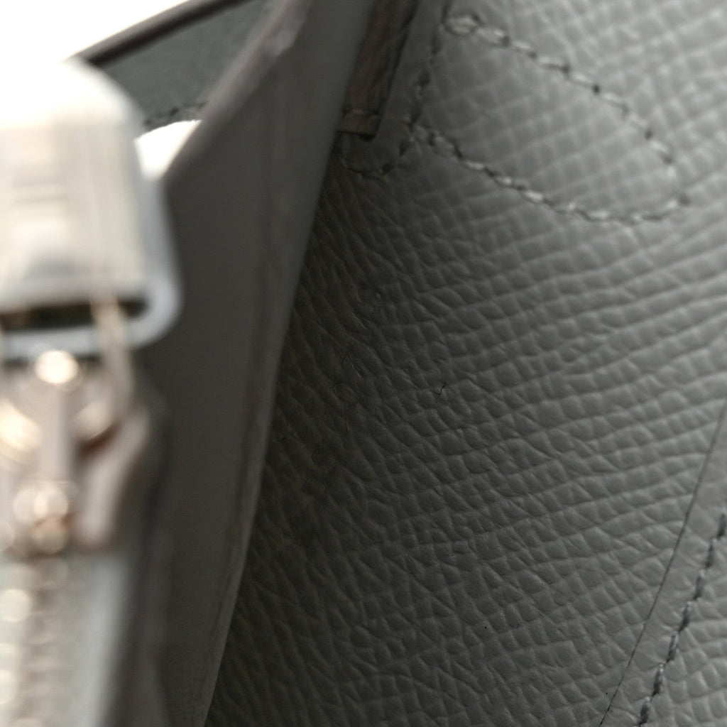 Epsom Kelly Wallet To Go Gris Pantin