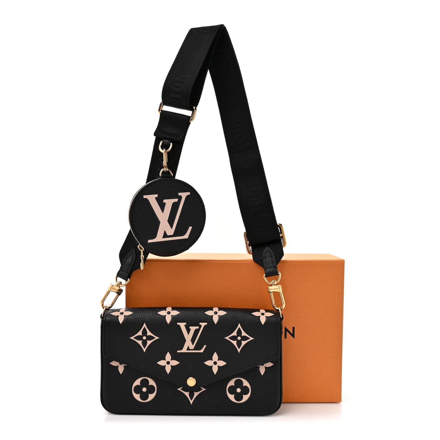 Empreinte Monogram Giant Felicie Pochette Black Beige