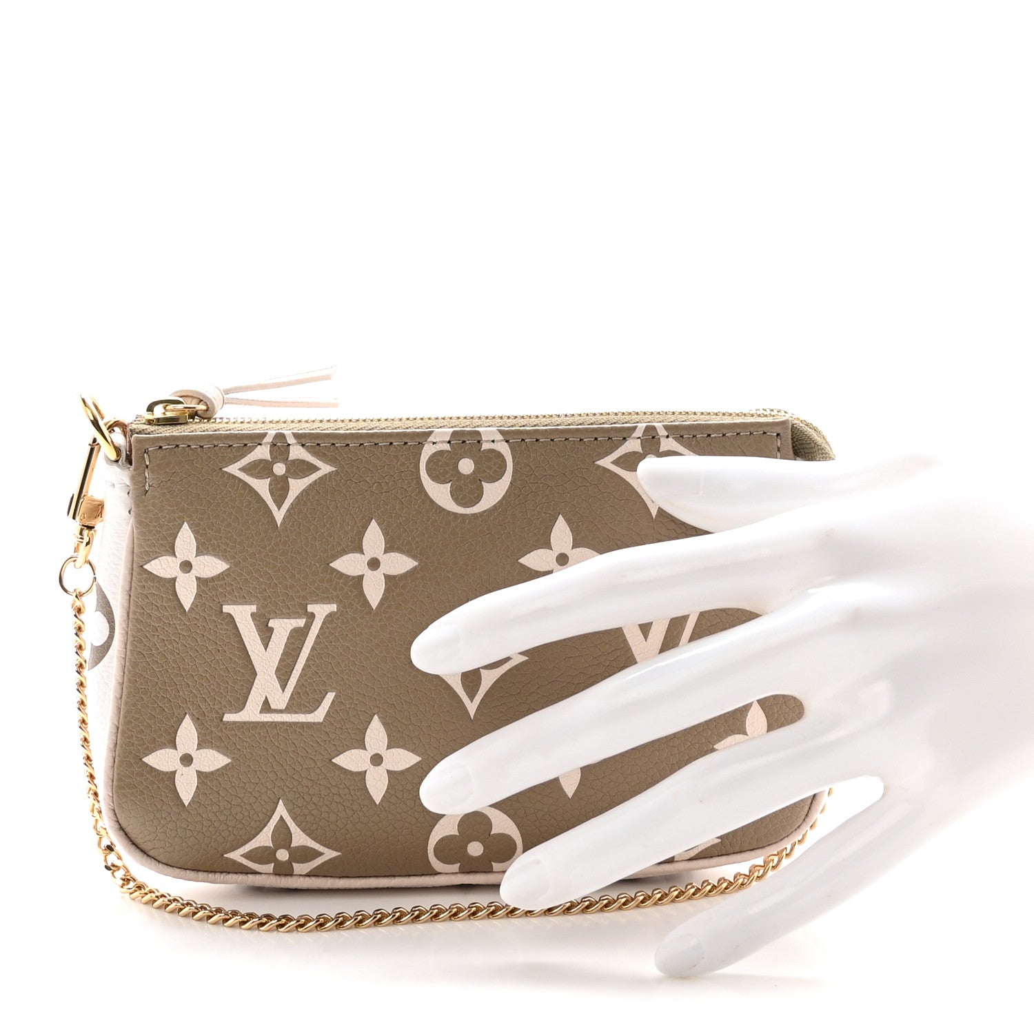 Empreinte Spring in the City Mini Pochette Accessories Kaki Beige Cream