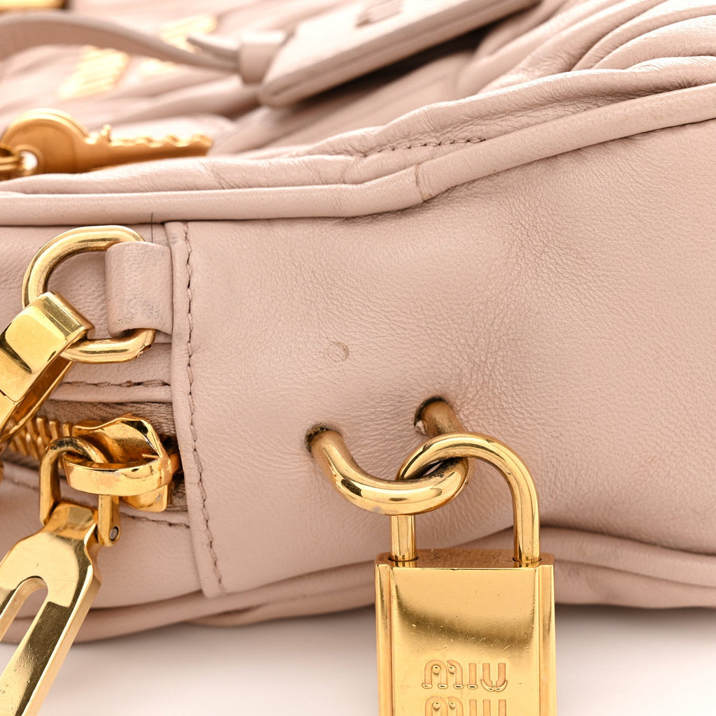 Nappa Matelasse Arcadie Top Handle Bag Cameo Powder Pink